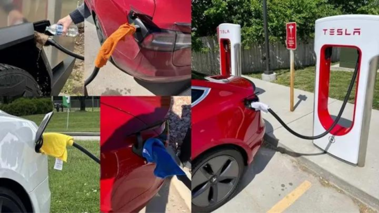 Tesla's charging speed can be increased with a wet towel!